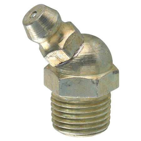 Ags Steel 45 Degree Grease Elbow, 1-3/64 Length, Male (1/8-27 NPT), 1/bag GF-10B